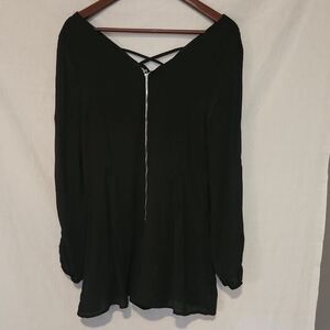 Material Girl Black Romper Size Large